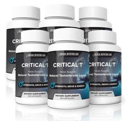 Critical T product introduction graphic for testosterone support